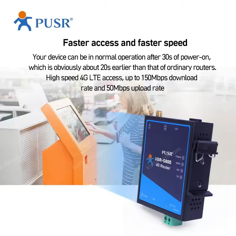 USR-G805-ECEUX M2m Vpn Industrial 4g Lte Cellular Router With Sim Card WiFi