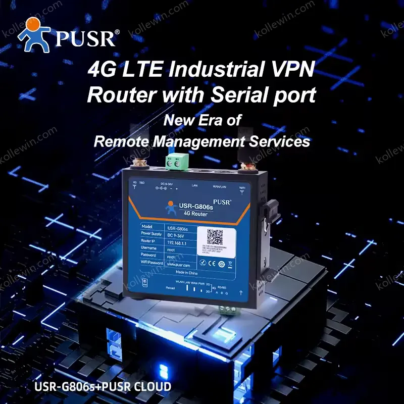USR-G806s-EAU 4G Industrial Cellular Router Support WiFi VPN and RS485 With Serial Ports 1*WAN/LAN 1*LAN