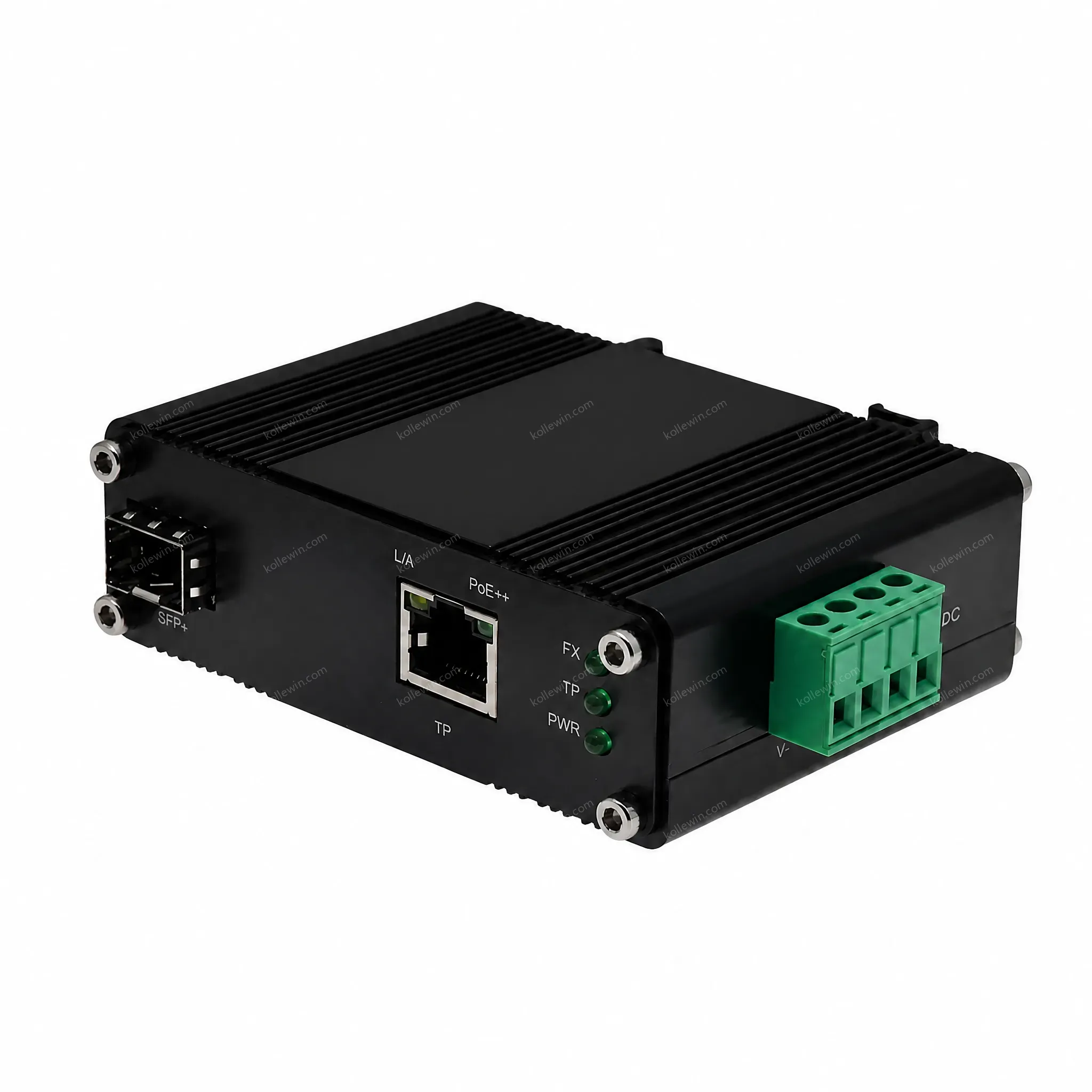 Industrial 10G Multi-Gigabit PoE++ to SFP+ Media Converter with 95W Max Power for Harsh Environment