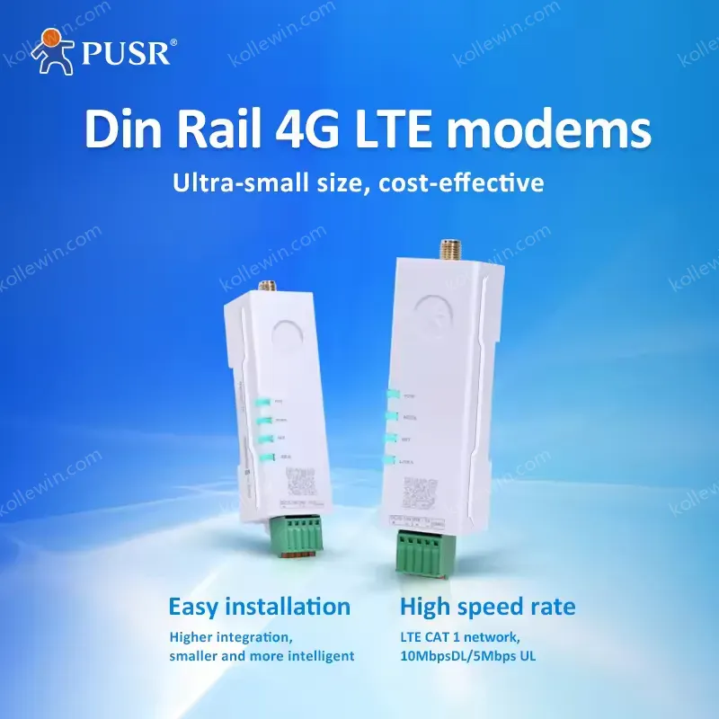 USR-DR154 Wireless Cat 1 Modem 4G LTE with External SIM Card Slot RS485 Port MQTT Support