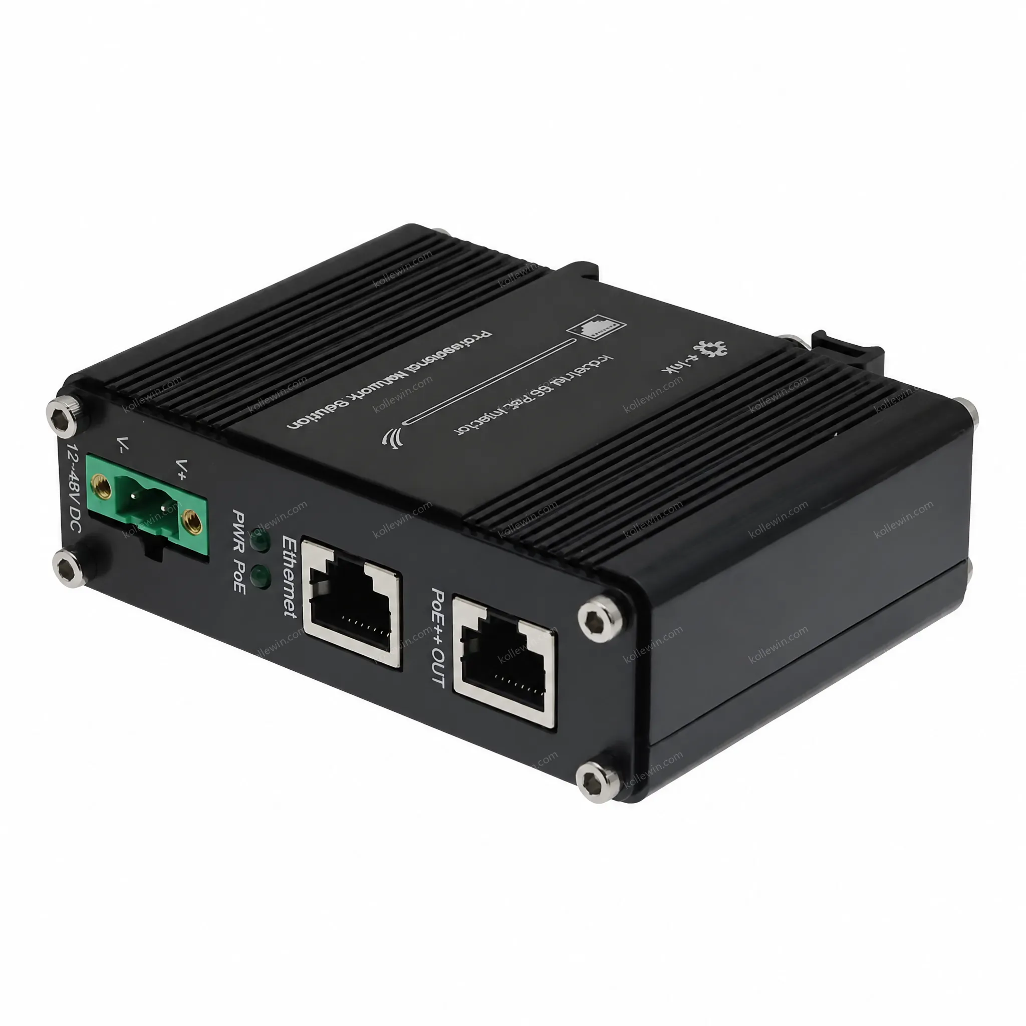 Mini 10G PoE Injector 802.3at 12 ~48VDC Power Input Industrial 10G PoE+ 60W Injector PoE Adapter