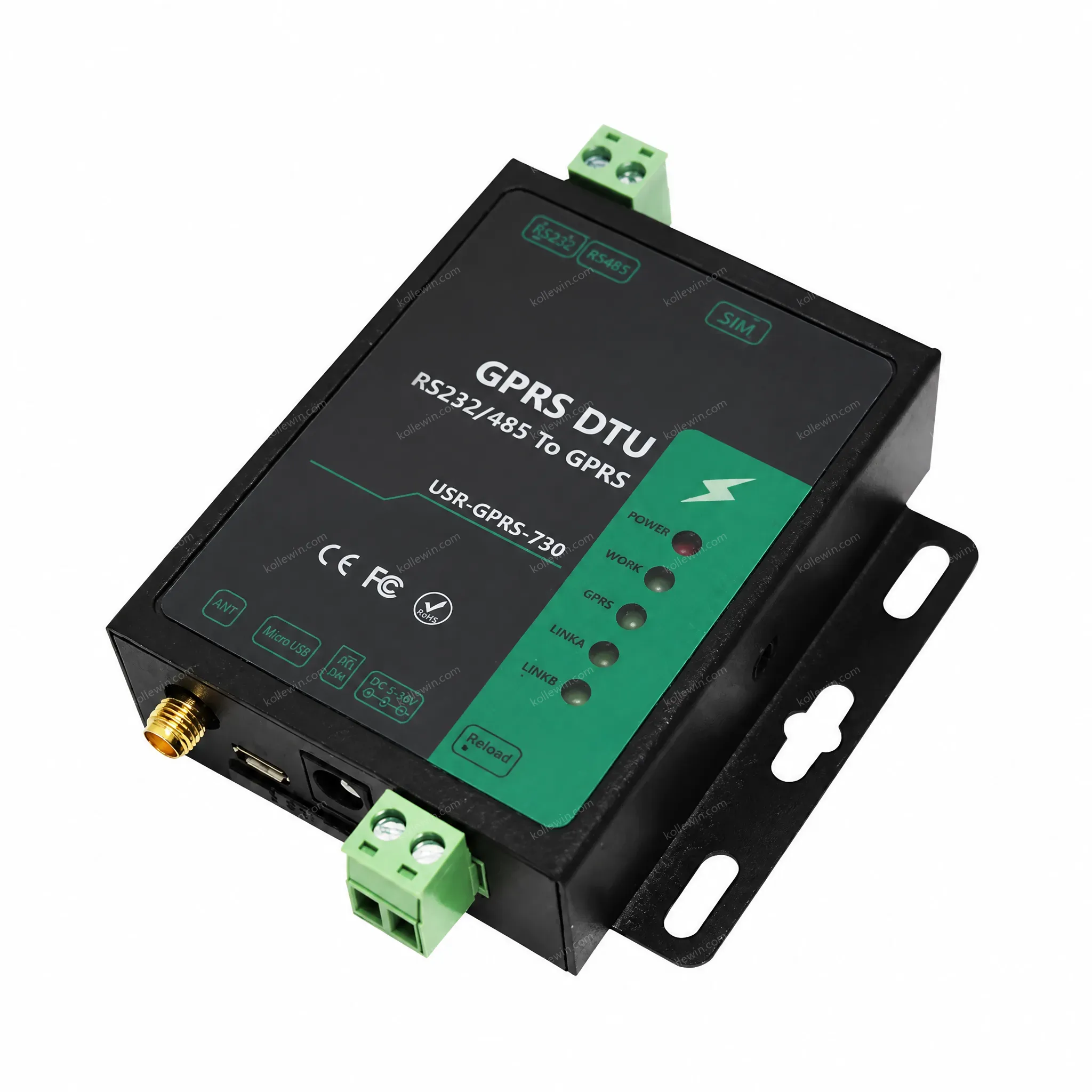 GPRS232-730 GPRS DTU Cellular Modem Serial RS232 RS485 to GPRS Support GSM GPRS