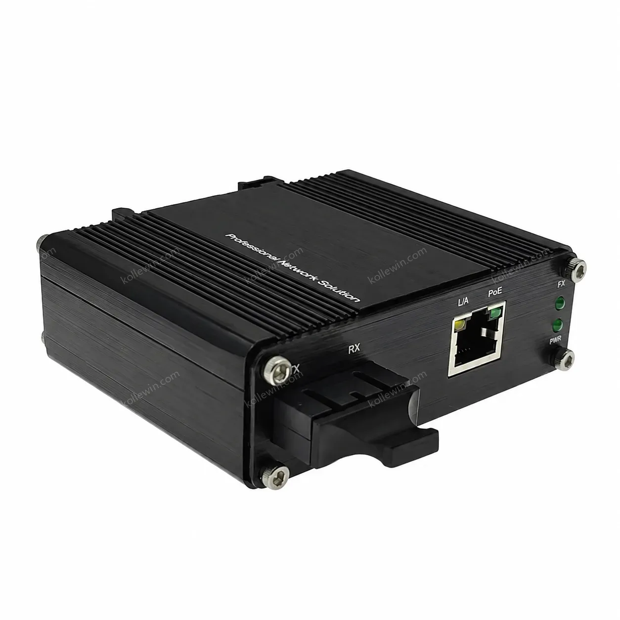 E-link Mini Industrial 100BASE-FX to 10/100BASE-T 30W PoE+ Media Converter LNK-IMC1100PS-20