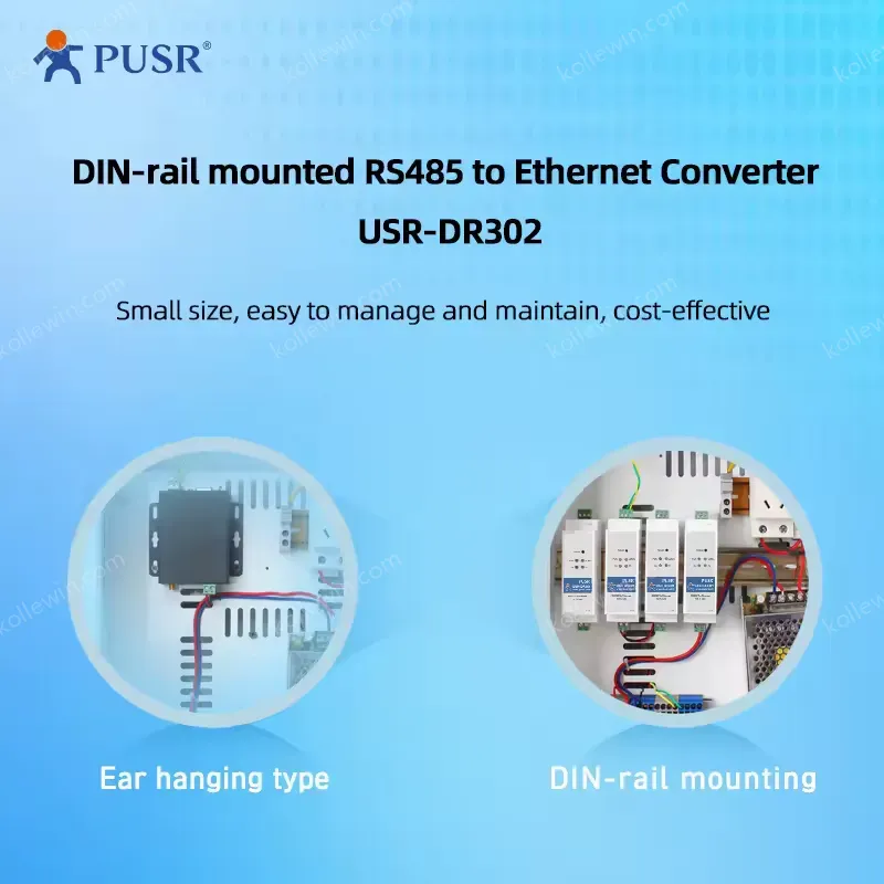 USR-DR302 Modbus Gateway Ethernet RS485 TCP IP Converter with Modbus RTU to Modbus TCP