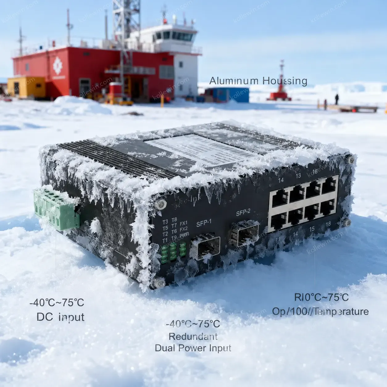 Industrial E-link LNK-IMC208-SFP 10Gbps 10/100/1000Mbps Fast Ethernet Switch 2 Fiber Ports 8 Copper Ports Full-Duplex for