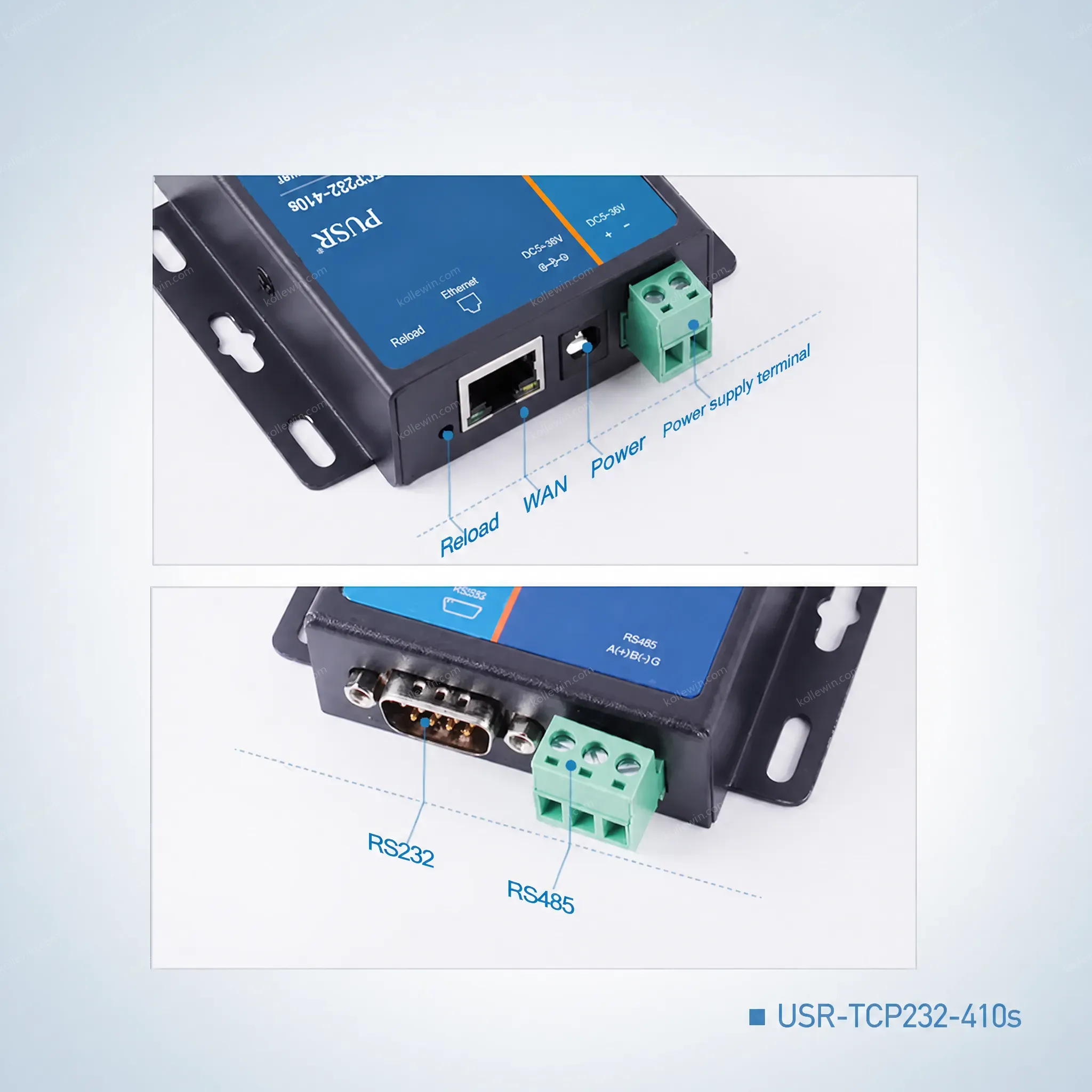 USR-TCP232-410S-RT Modbus RTU to Modbus TCP Gateway Multi-Host Polling Multi-Protocol IoT Device RS232 RS485 to Ethernet