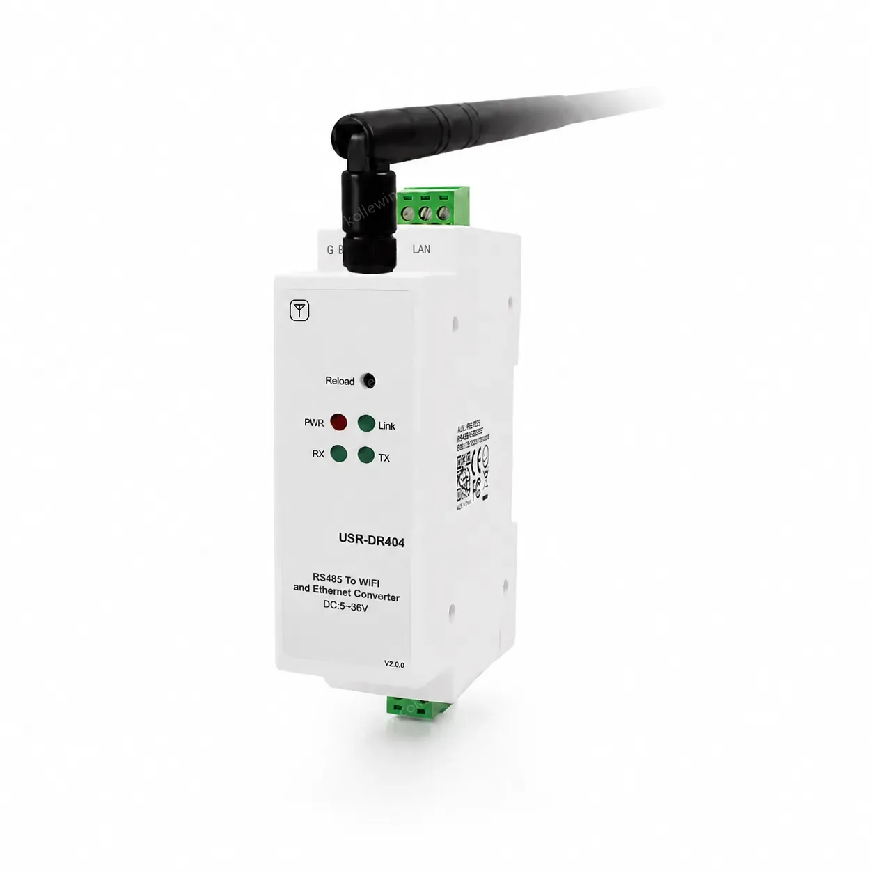 USRIOT USR-DR404 RS485 WiFi Ethernet Converter Modbus RTU TCP Gateway 802.11 A/b/g/n WLAN Serial Servers SSL/TLS Encryption