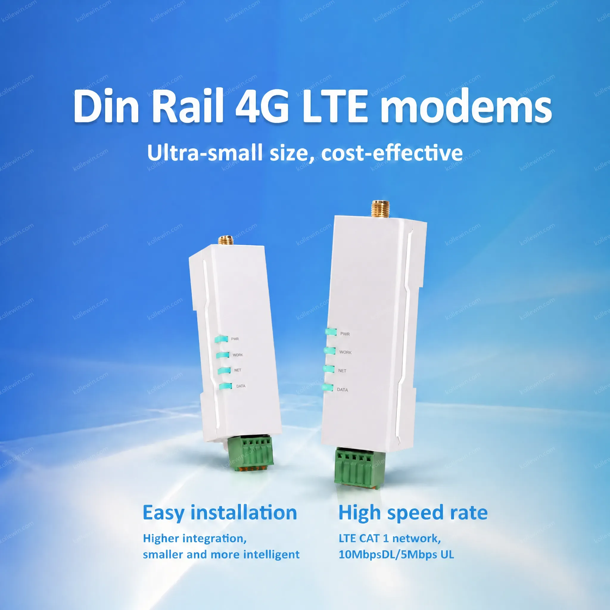 USR-DR154 Cat 1 4g Lte Serial Port Modem With Sim Card Slot