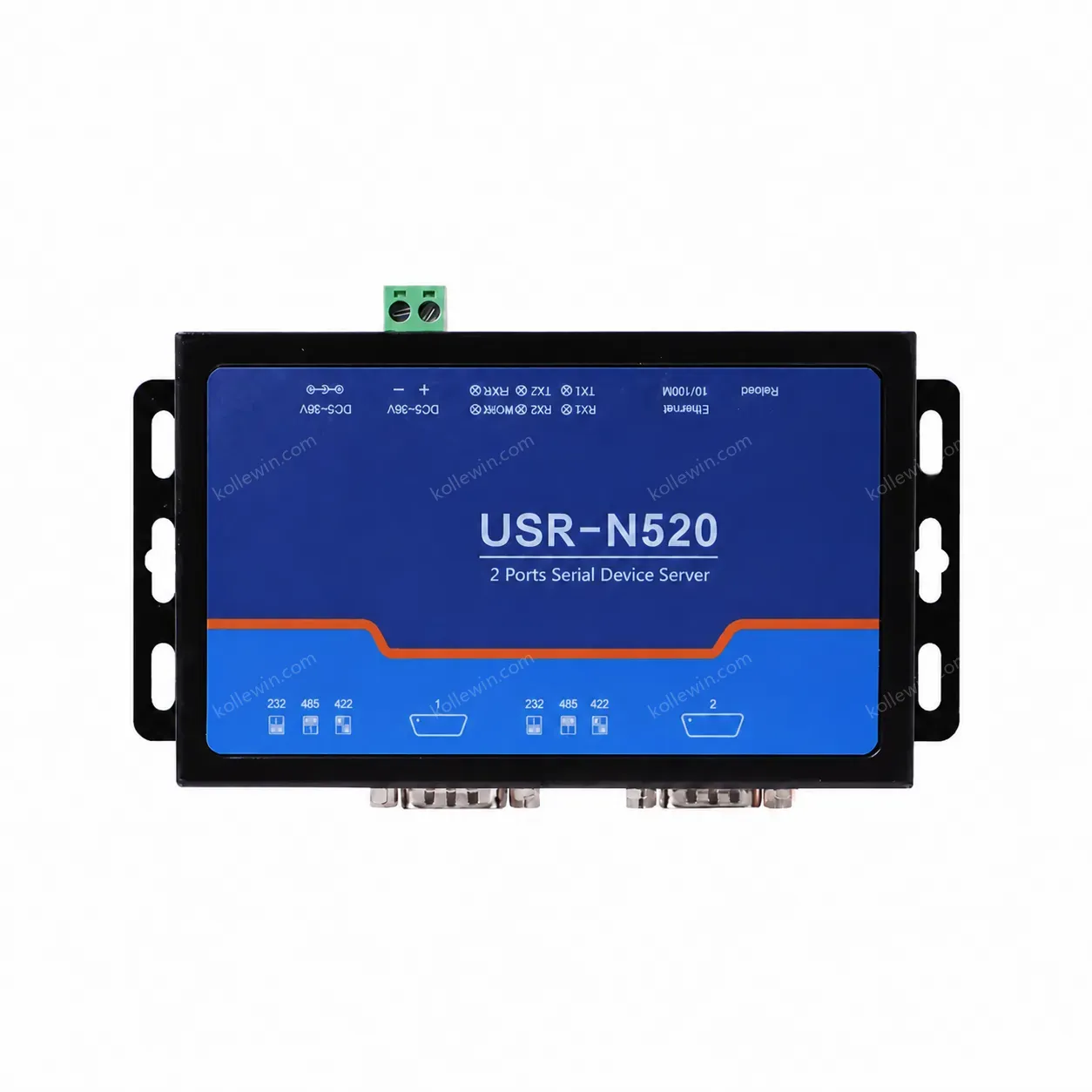 USR-N520 Serial Port Communication Server 2 Ports RS232/485/422 Ethernet Converter IP/TCP/UDP Protocols Transparent Transmission