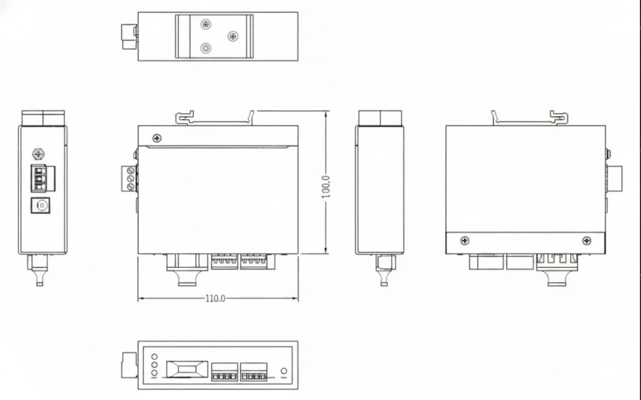 UOTEK CAN2.0 100M Fiber to 2 port CAN BUS Ethernet Converter High-performance Canbus Adapter UT-6502SM-SC
