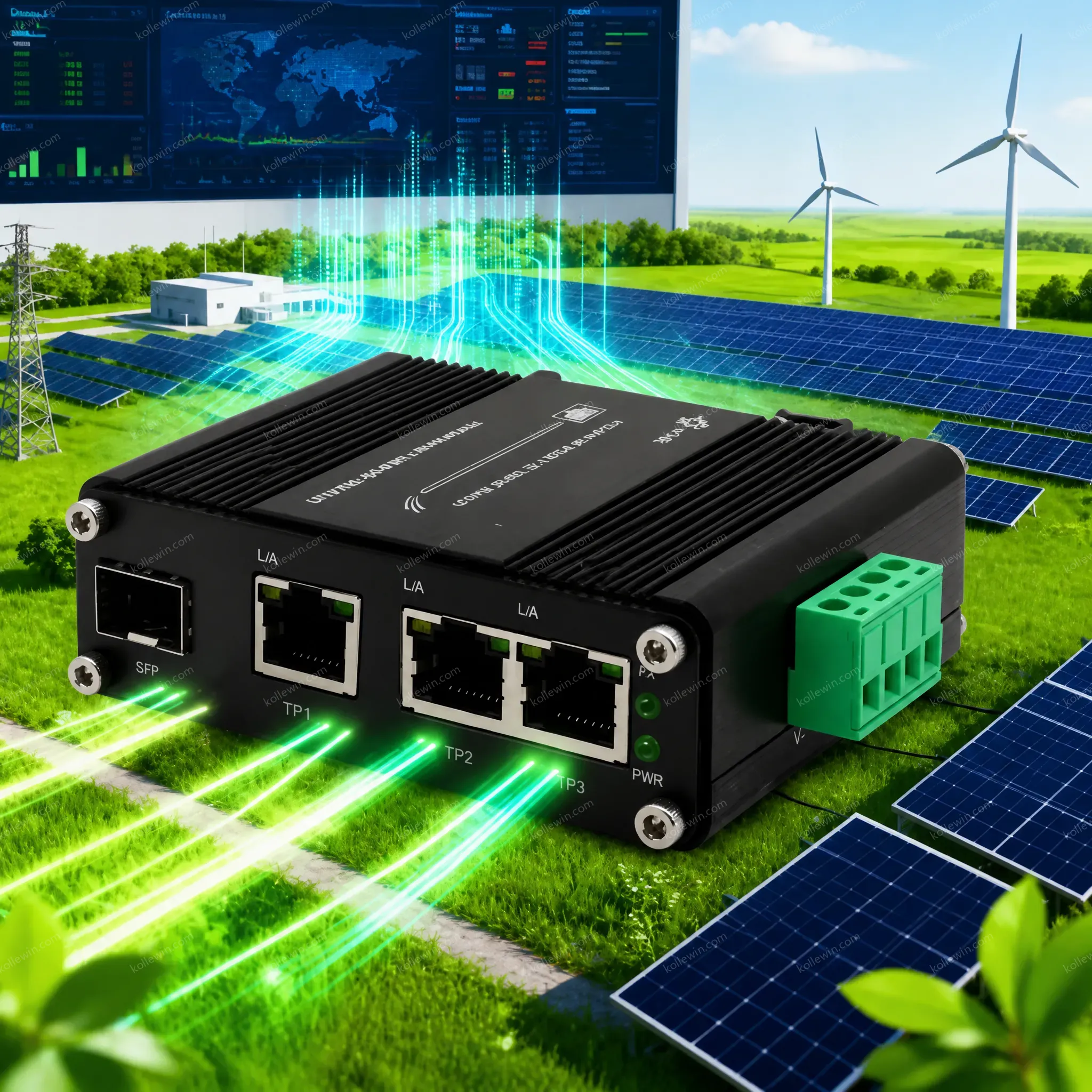 Industrial 2.5G Ethernet Switch 3x RJ45 + 1x SFP+ Gigabit Fiber Uplink -40℃ to 75℃ Wide Temp