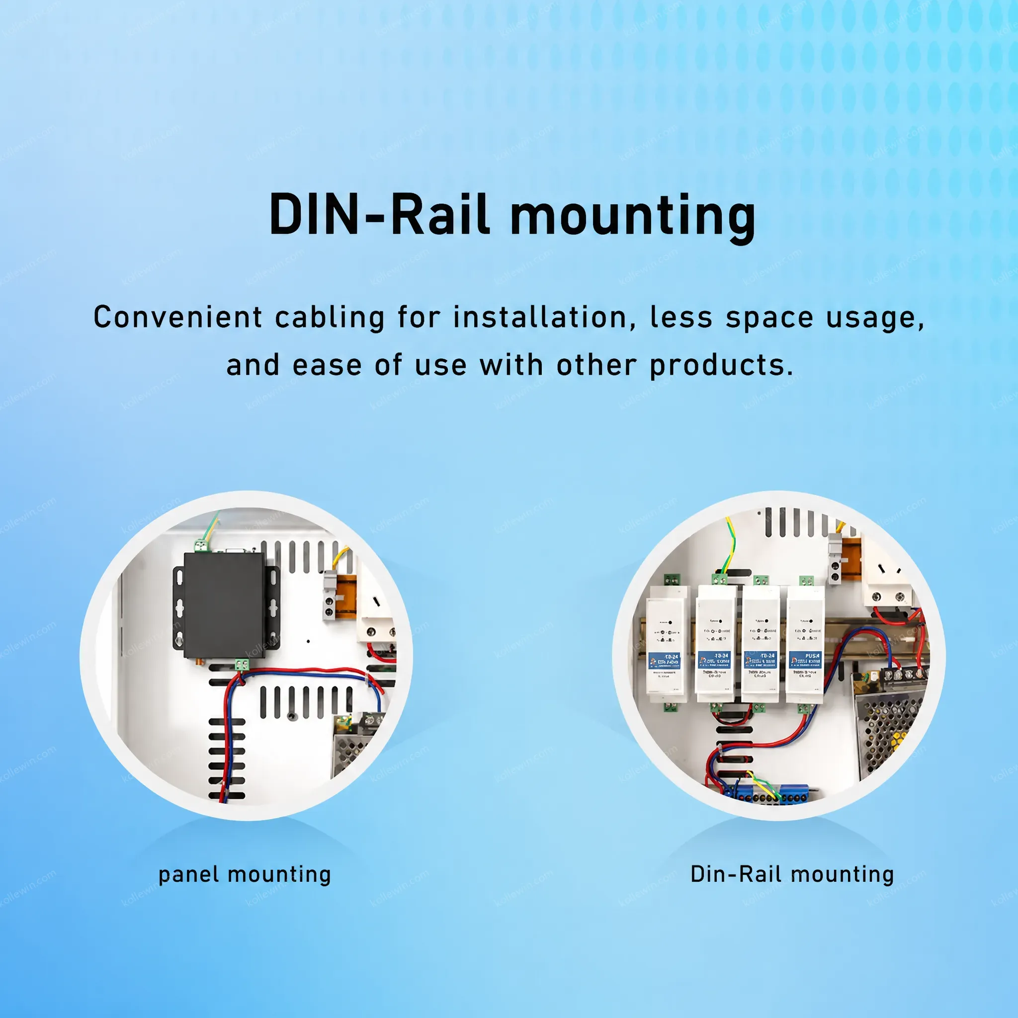 USR-DR504-G Global DIN-Rail Wireless External Serial to 4G LTE Modem with SMS/Modbus RTU to TCP/At Command