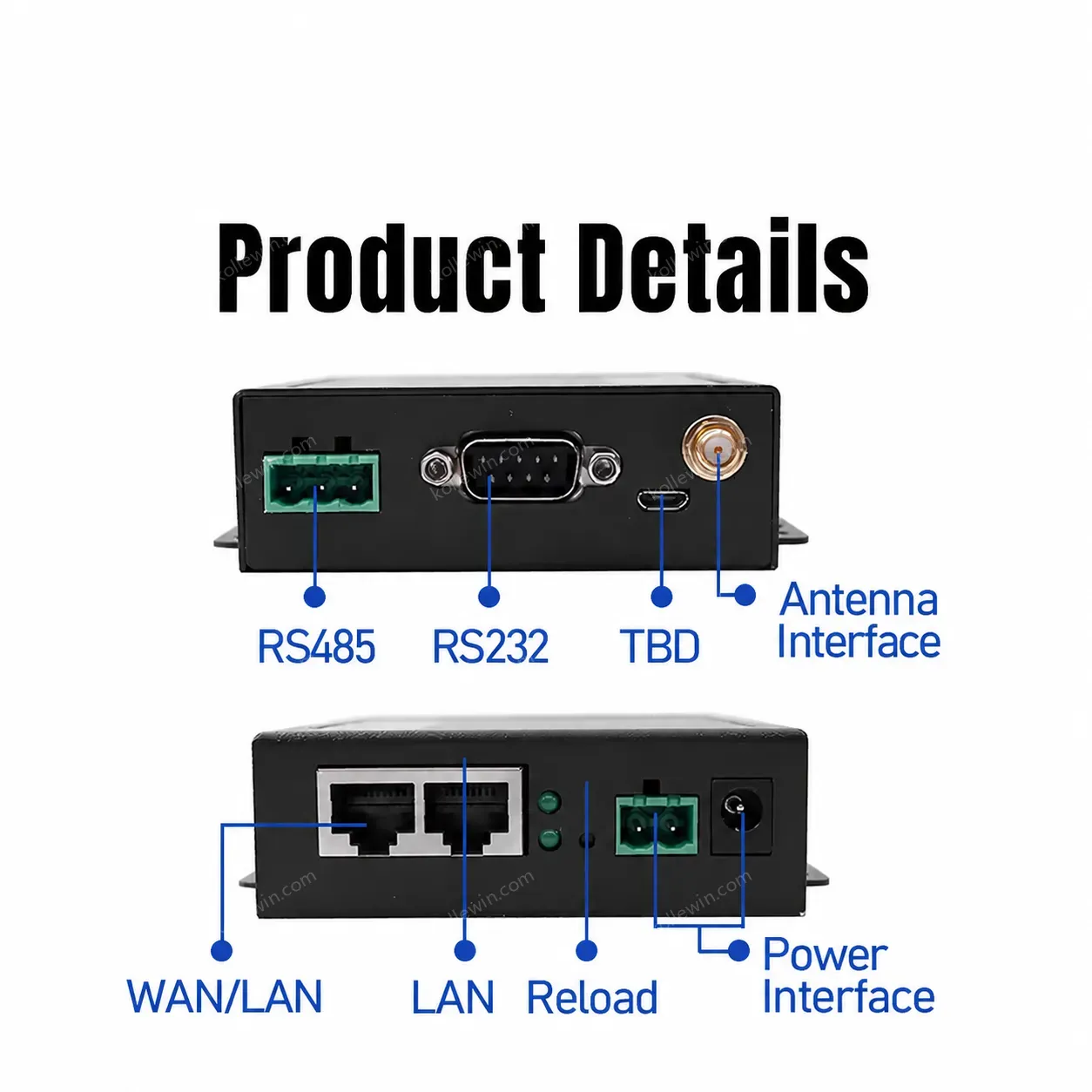 USR-W630 Two Ethernet Ports,RS232 RS485, Industrial Serial to WiFi and Ethernet Converter