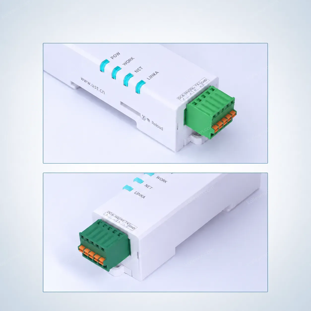 USR-DR154 Din Rail 4G LTE Modems Industrial Cellular Modem Supports RS485 Port With Sim Card
