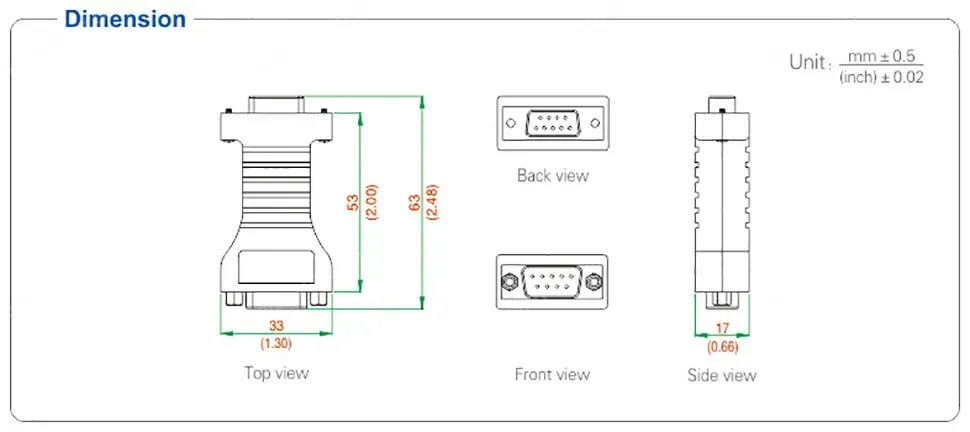 UOTEK Mini RS232 to RS485 Converter RS 232 DB9 RS-232 To RS-485 Adapter Serial Connector Half Duplex Anti Lightning UT-201B