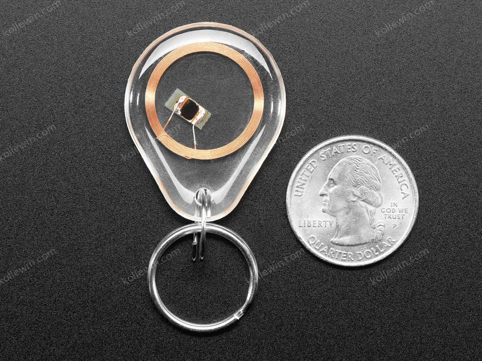 NTAG213 (13.56MHz RFID/NFC) Clear Keychain Fob