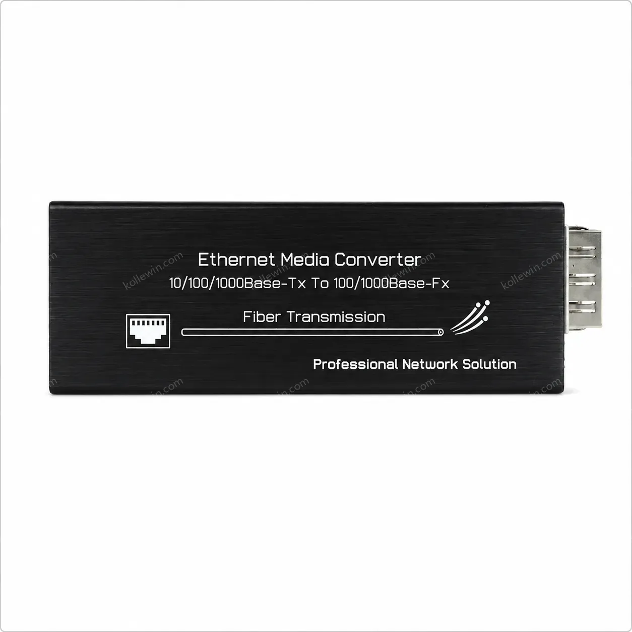 Micro Mini 10/100/1000BASE-T to 100/1000BASE-X SFP Media Converter Aluminum Case Including Power Supply