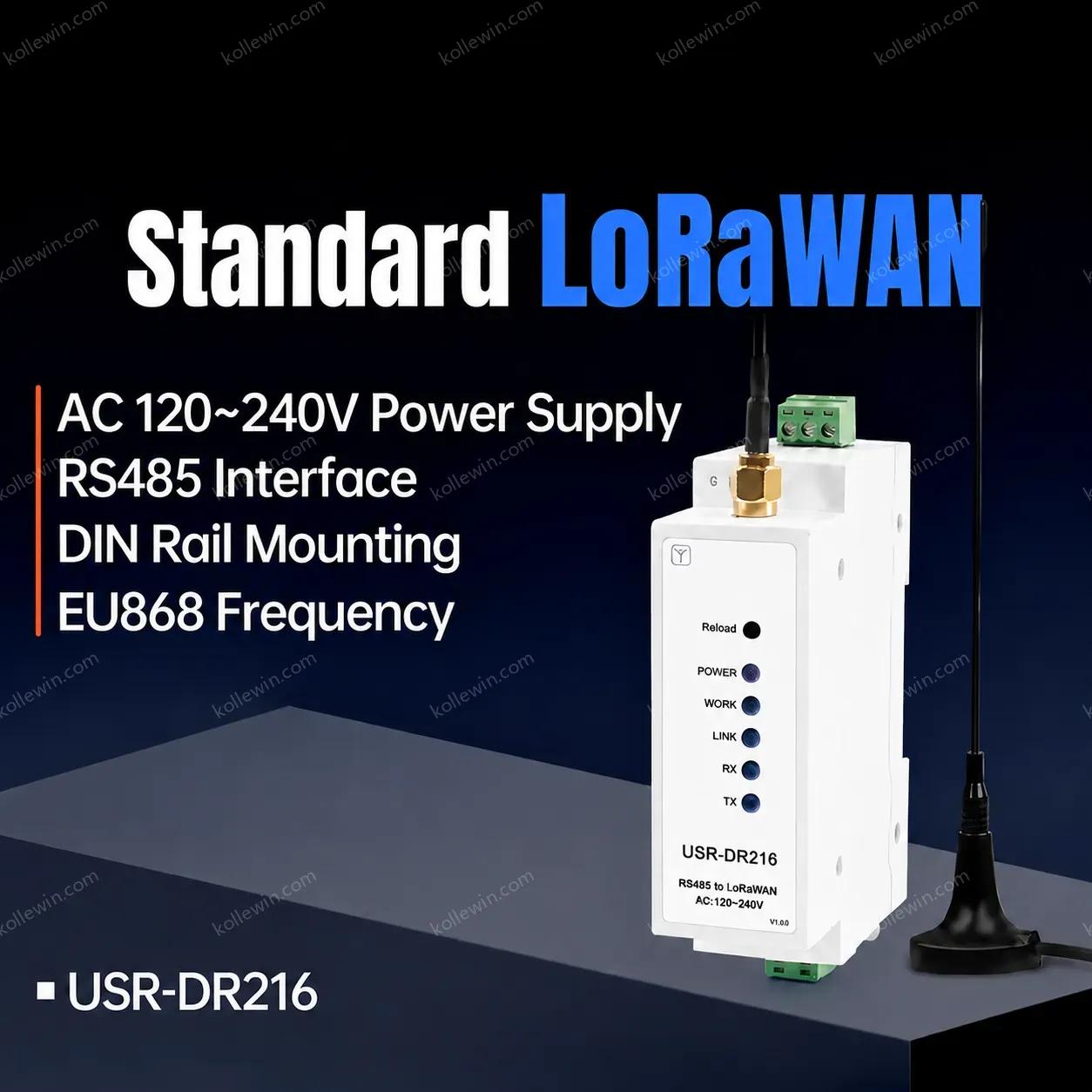 PUSR DIN Rail Mounting, RS485 Interface RS485 to LoRaWAN Converter Configuration Utility USR-DR206/DR216