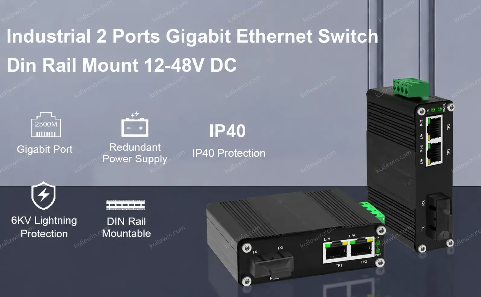Industrial 2.5G Media Converter 10/100/1000/2500M to SFP+ Fiber Converter Metal Case for 5G Base Station CCTV Network