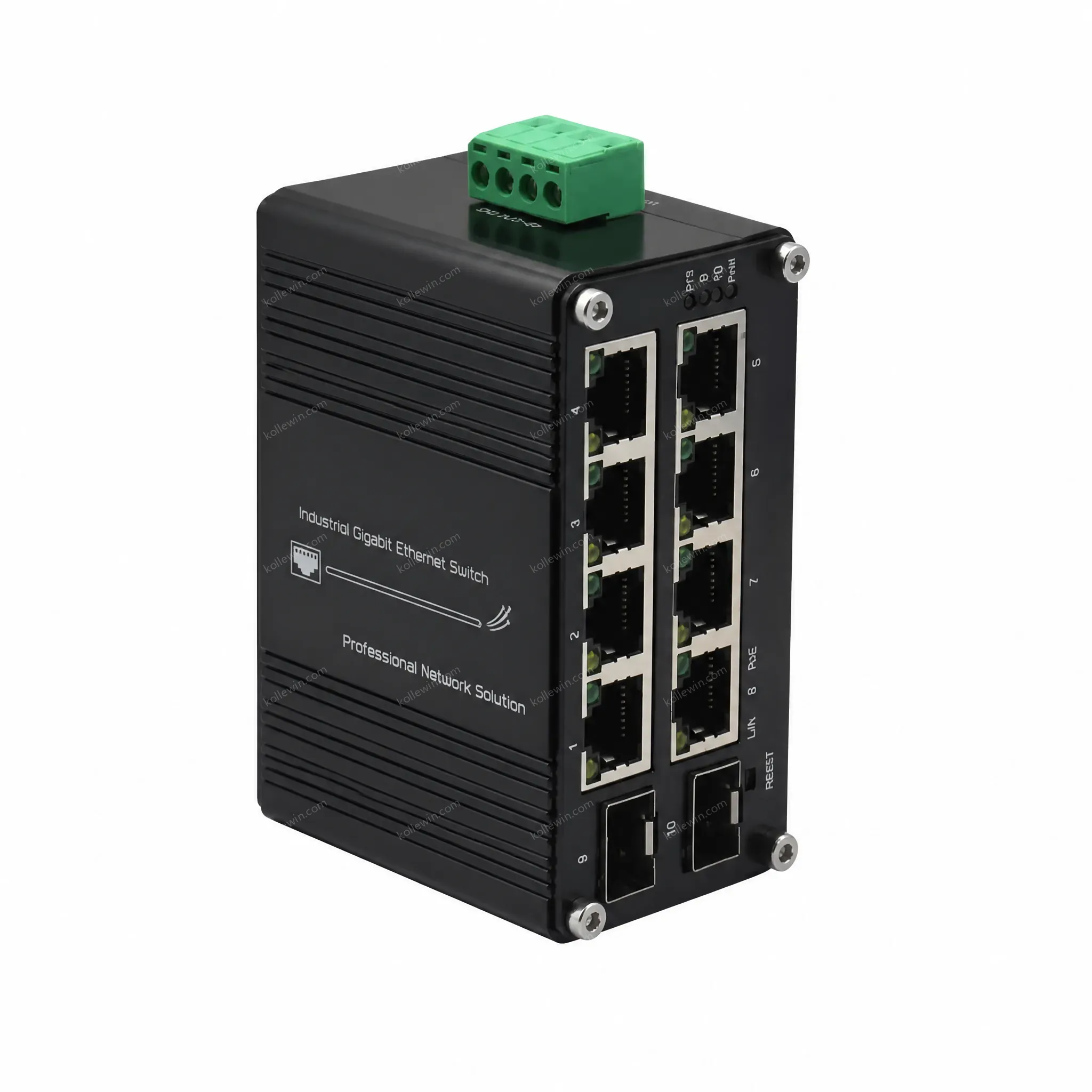 Mini Industrial Managed Switch 8-Port 10/100/1000T + 2-Port 100/1000X SFP Ethernet Switch
