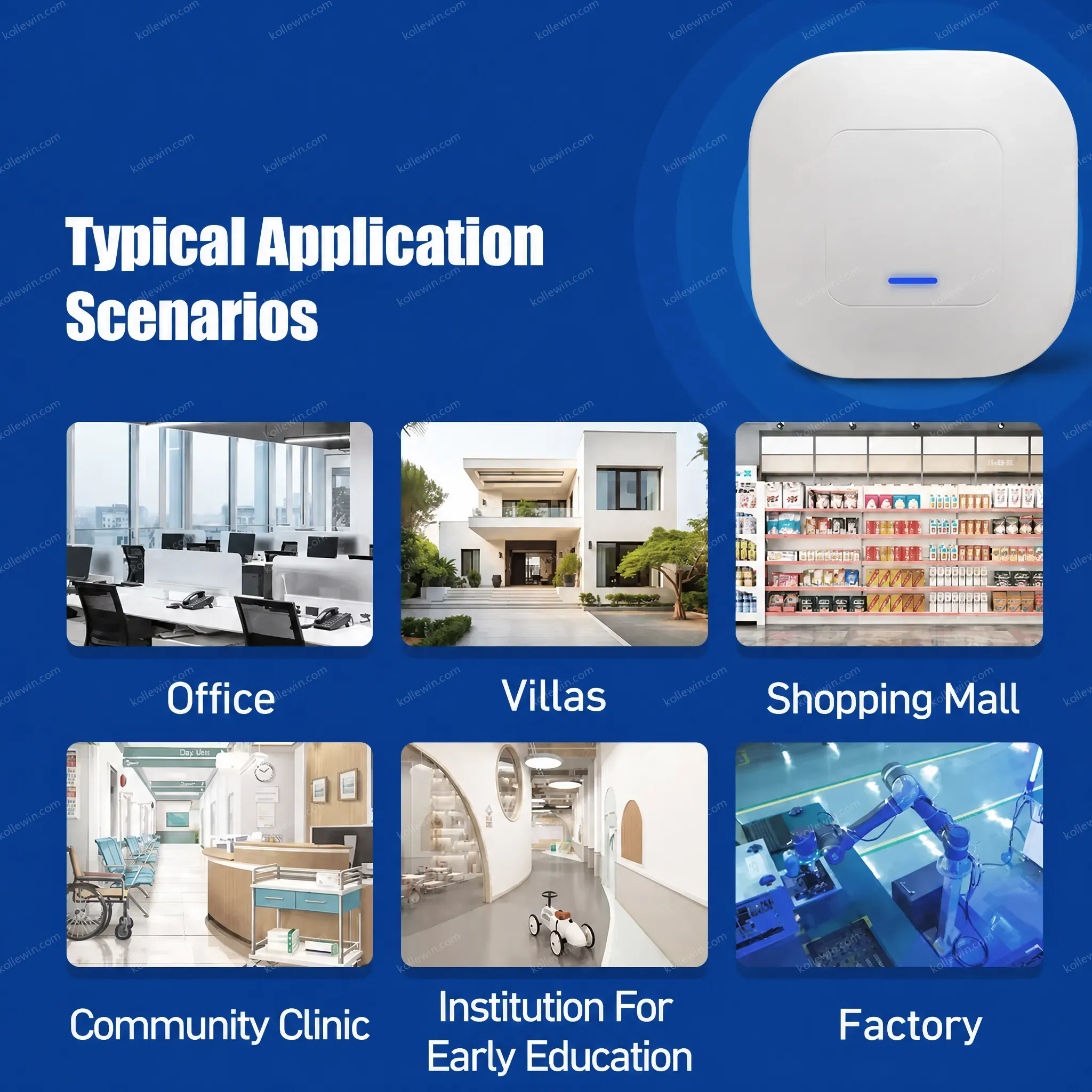 PUSR Enterprise WiFi6 IOT Ceiling-Mounted Wireless Access Point Indoor Coverage Support Router PoE Wireless Repeater USR-AP310i