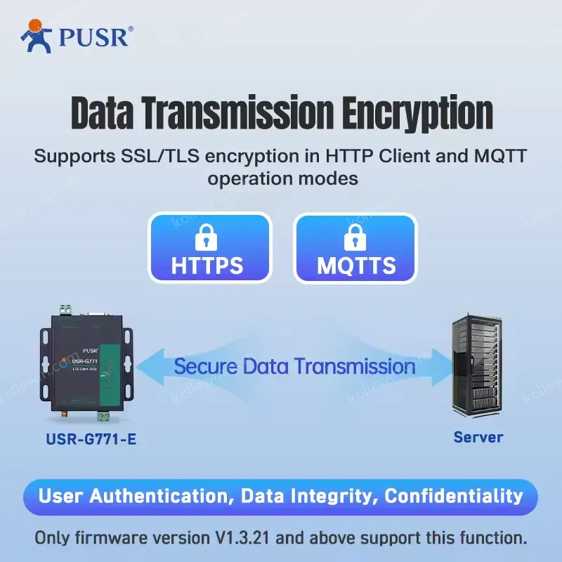 USR-G771-E LTE Europe CAT 1 Gsm Gprs Serial Cellular Modem Support RS232/RS458 Port Support MQTT IoT Platform