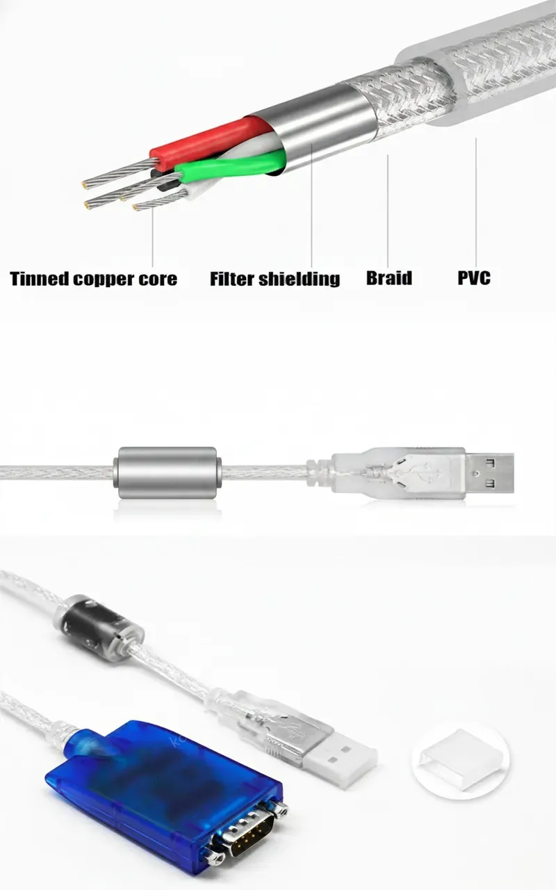 UOTEK FT232RL Chip USB to RS422 RS485 Converter Cable USB2.0 Cable DB9 Adapter UT-890A