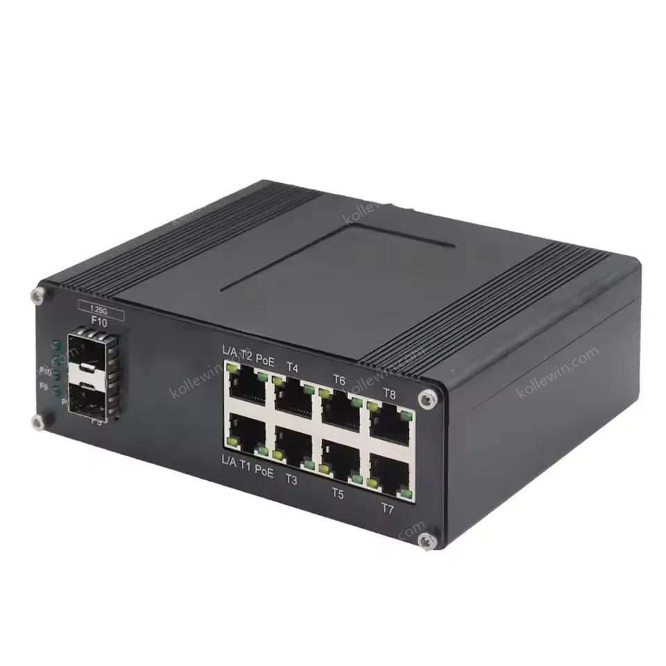 2 X SFP 8 X GE PoE Network Switch Industrial 8 Port Gigabit Ethernet WEB Managed Switch CCTV Networking