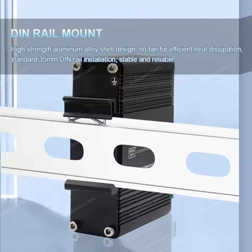 Industrial Serial RS232 RS485 RS422 Fiber Optic Modem Din Rail Outdoor SFP Media Converter