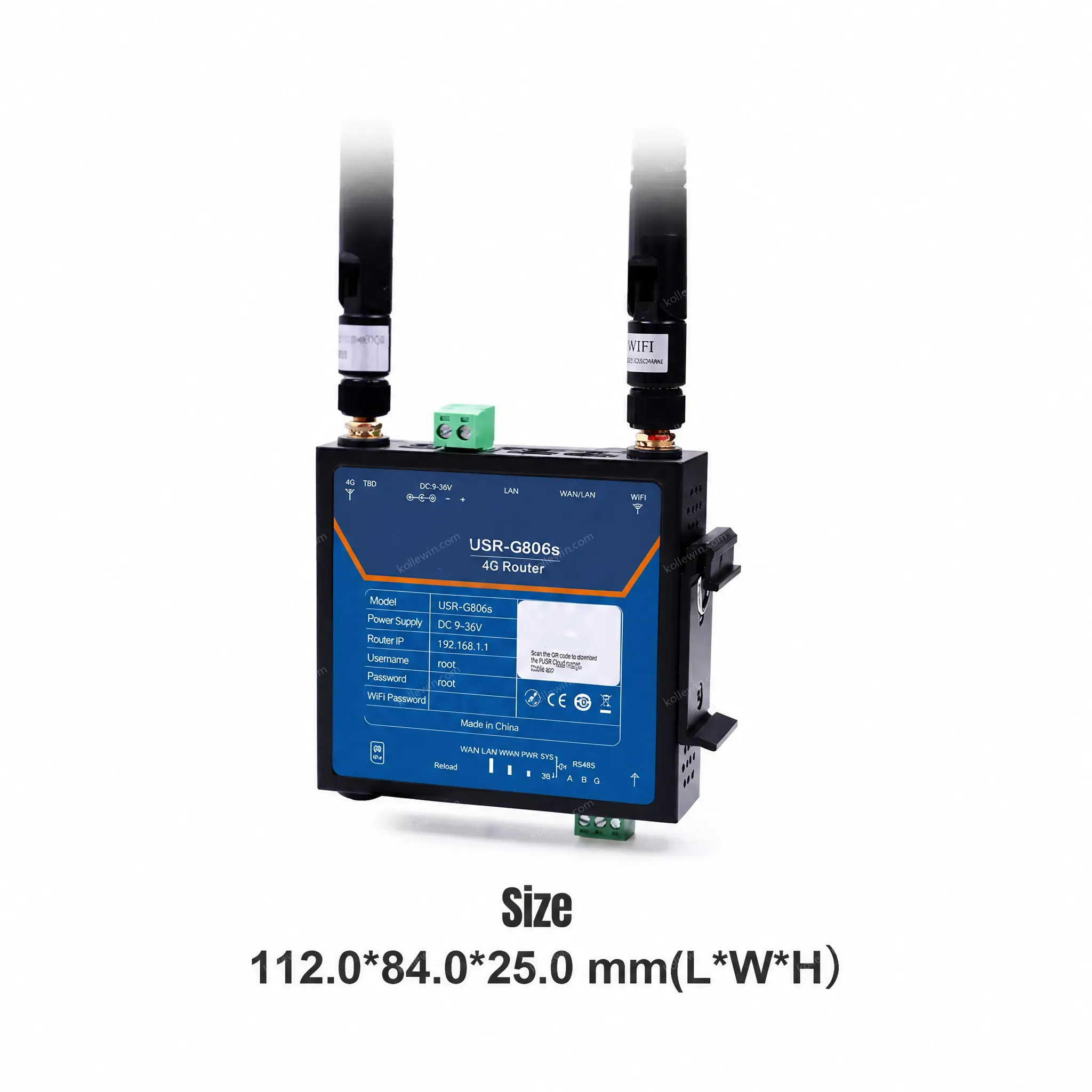 USR-G806s-EAU Outdoor WiFi Industrial 4G Cellular LTE Modem Router Support OpenVPN With RS485 Serial Port