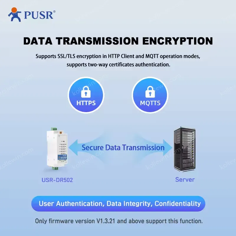 USR-DR502-E Europe LTE Cat 1 Industrial M2m Serial Rs485 4g Lte Gsm Modem Support MQTT Iot Platform