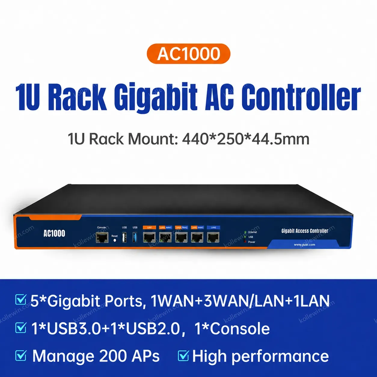 PUSR WiFi6 Dual-Band Ceiling-Mounted Commercial Access Point 24dBm TX Power 5dBi High-Gain Built-in Antennas PoE IOT USR-AP310i