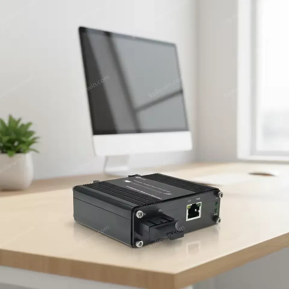 Elink Mini Industrial 100/1000BASE-X to 10/100/1000BASE-T 30W PoE+ Media Converter LNK-IMC3012P Series