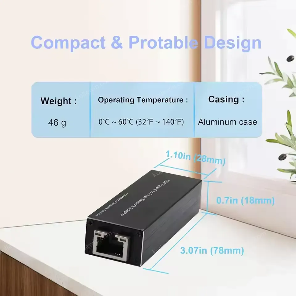 USB 3.0 to SFP Gigabit Ethernet Adapter - Mini Network Interface Card Compatible with Windows/macOS/Linux, Full/Half Duplex
