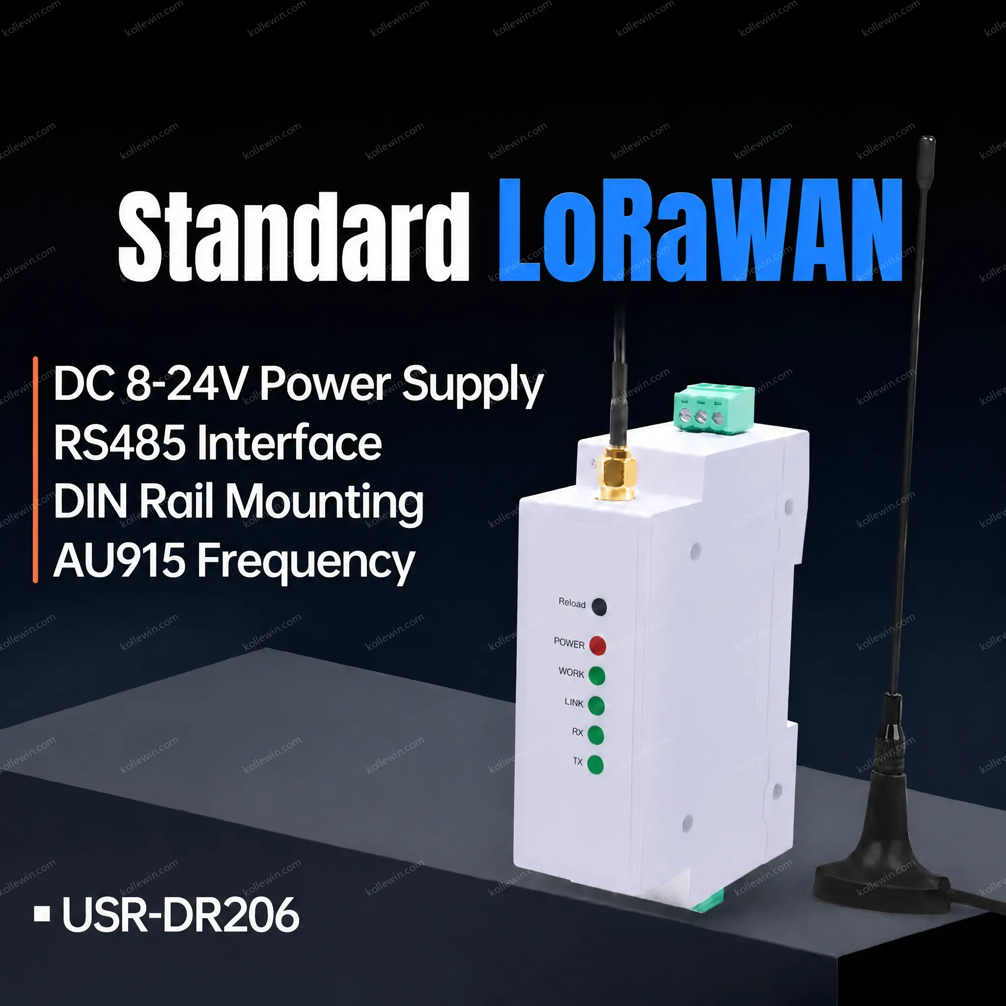 PUSR DIN Rail Mounting, RS485 Interface RS485 to LoRaWAN Converter Configuration Utility USR-DR206/DR216