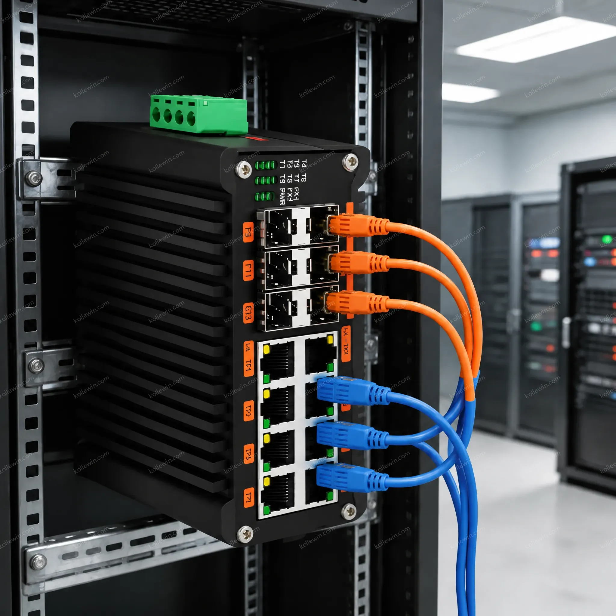 Industrial Managed 8 Port Gigabit Ethernet Switch with 4 SFP and 2 10G SFP+ Uplink