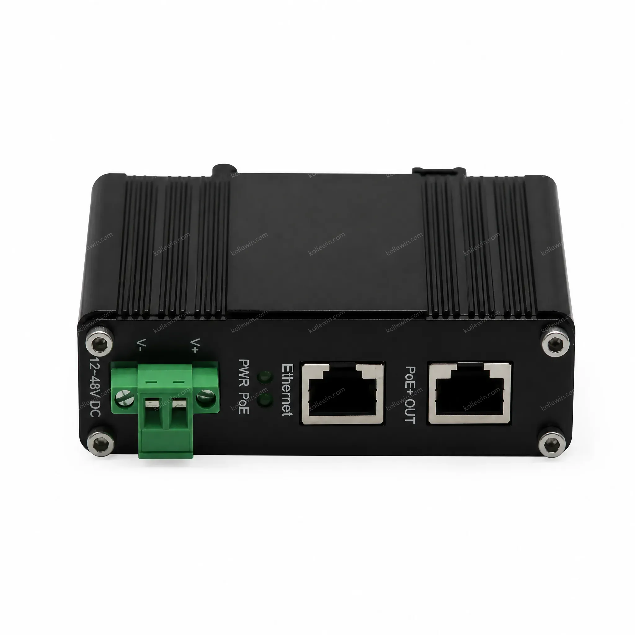Industrial Hardened Gigabit High Power PoE Injector 12~48V DC Power Input