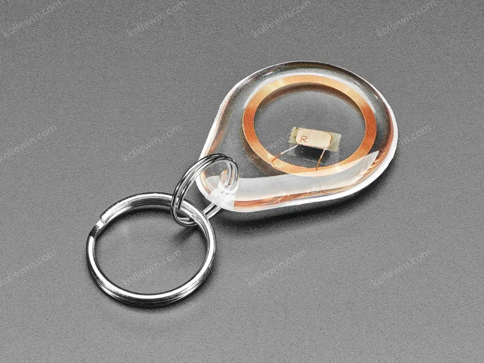 NTAG213 (13.56MHz RFID/NFC) Clear Keychain Fob