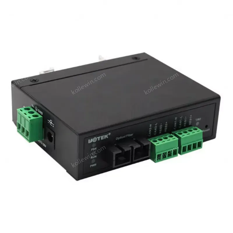 UOTEK CAN2.0 100M Fiber to 2 port CAN BUS Ethernet Converter High-performance Canbus Adapter UT-6502SM-SC