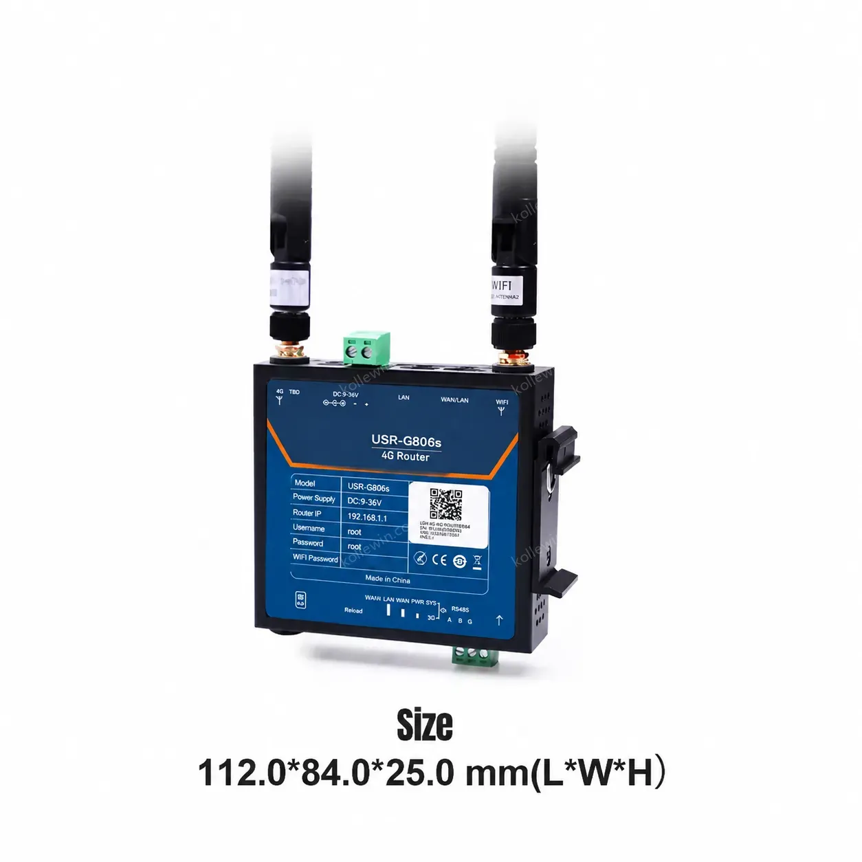 USR-G806s-EAU Industrial Cellular Router Integrates 4G LTE WiFi and VPN With Serial Modem RS485