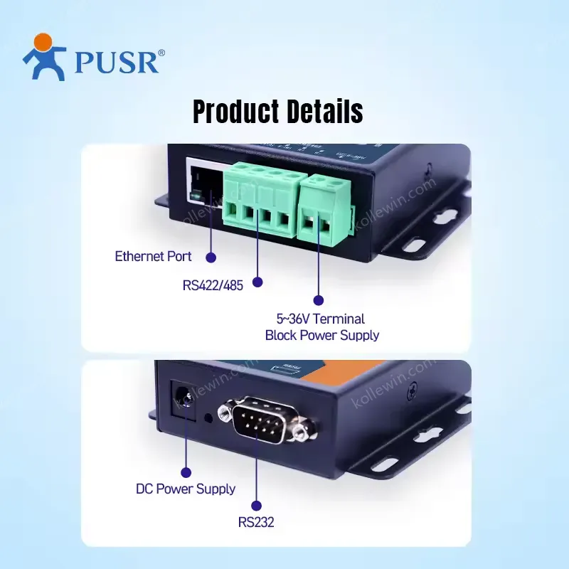 USR-TCP232-306 Bi-Directional Transparent Data Transmission TCP/IP to Serial RS232 RS485 RS422 to Ethernet
