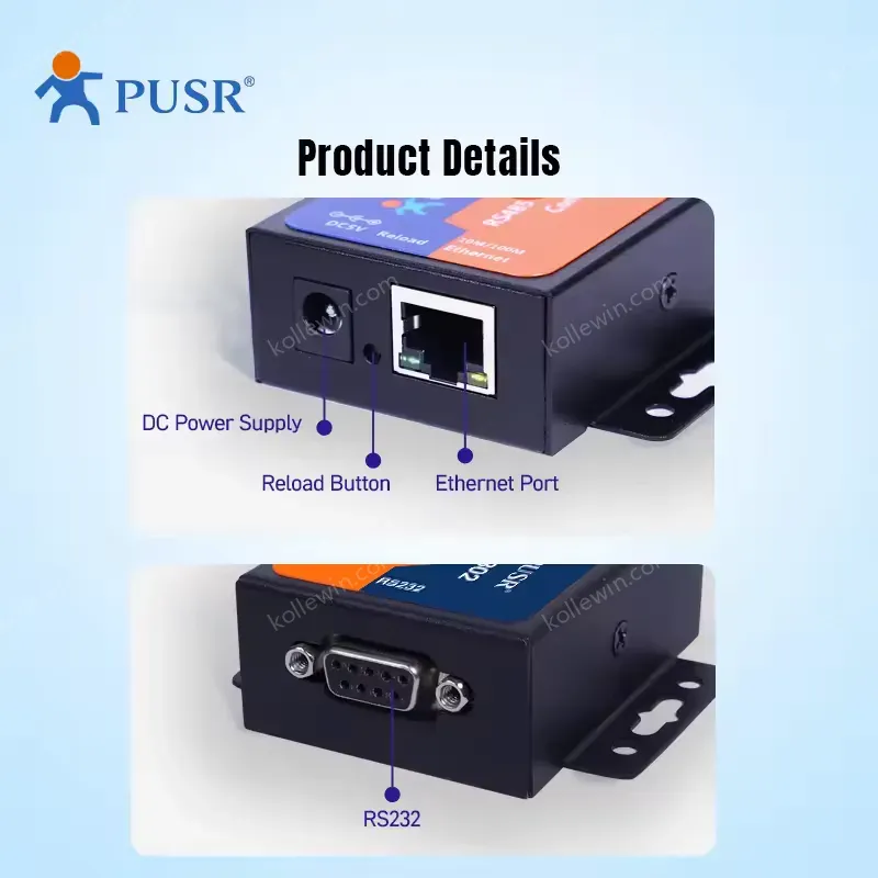 USR-TCP232-302 Ethernet TCP/IP to Serial RS232 to Ethernet Converter with Web Page CE FCC Modbus Gateway