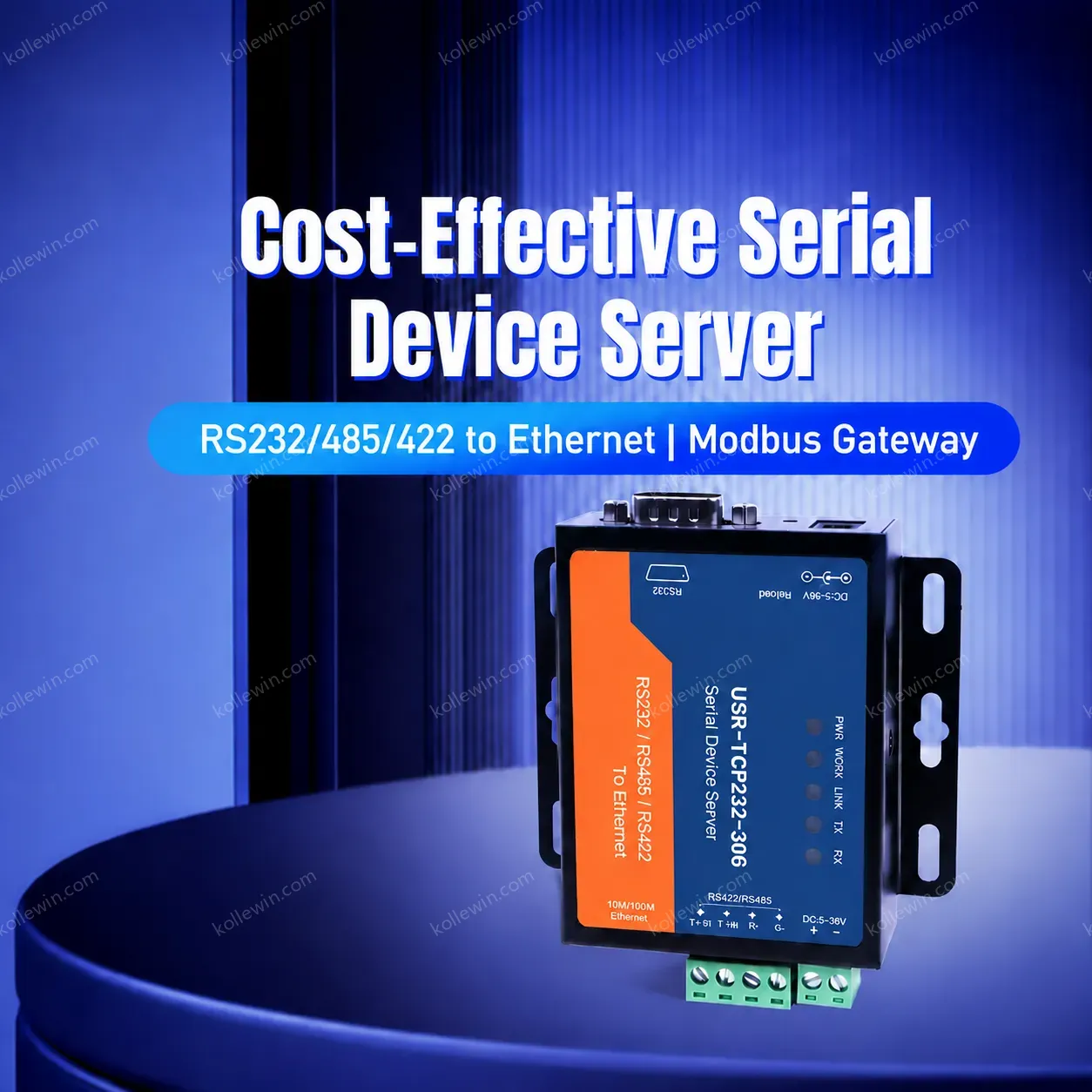 USR-TCP232-306 RS485 RS232 Ethernet Converter Modbus RTU TCP Gateway Multi-Host Modbus Polling Watchdog Protection 2-Year