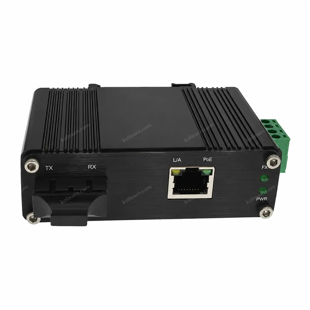 E-link Mini Industrial 100BASE-FX to 10/100BASE-T 30W PoE+ Media Converter LNK-IMC1100PS-20
