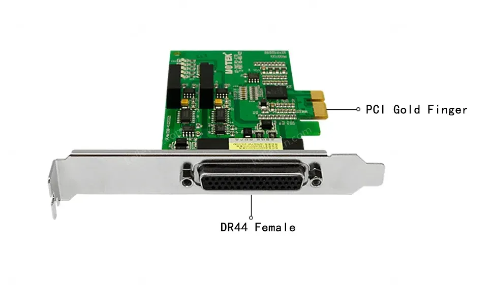UOTEK Industrial PCI Express PCI-E to RS-485 RS-422 Serial Card 2 Ports DB9 RS485 RS422 PCIE Converter Optical Isolation UT-792I
