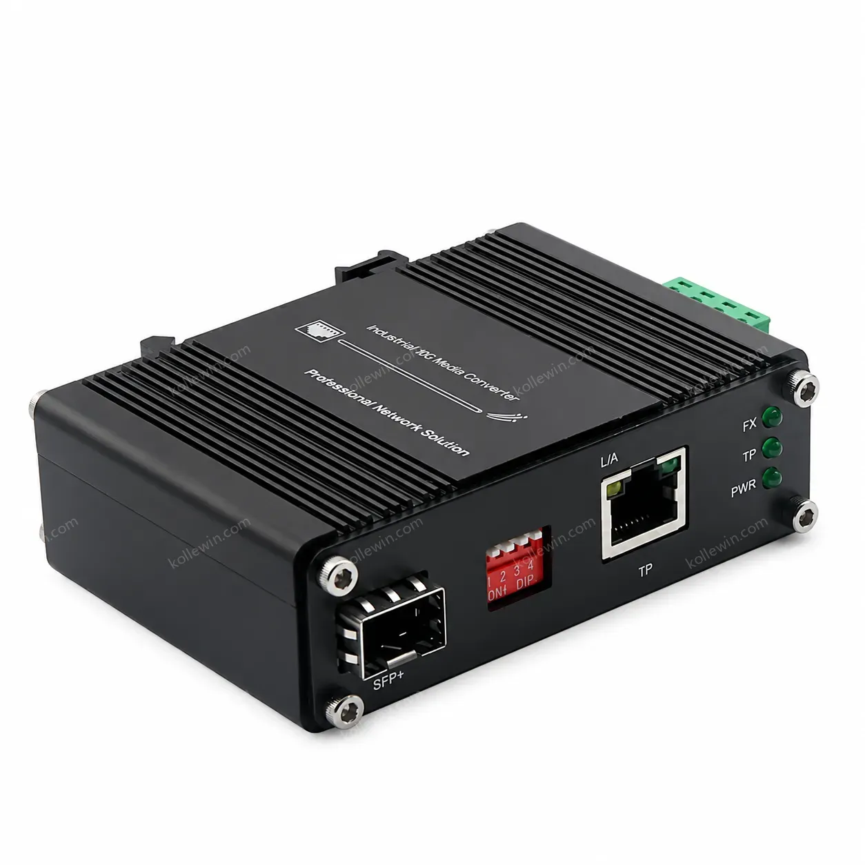 Mini Industrial SFP+ Media Converter 10G/5G/2.5G/1G/100M for Networking