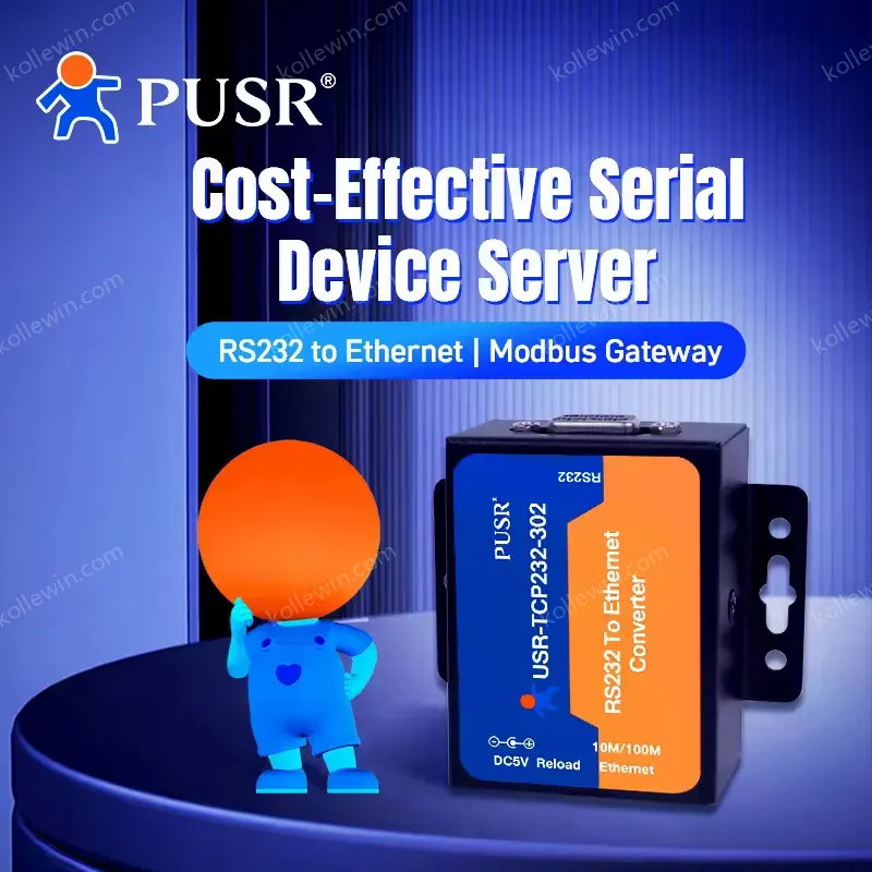 USR-TCP232-302 Ethernet TCP/IP to Serial RS232 to Ethernet Converter with Web Page CE FCC Modbus Gateway