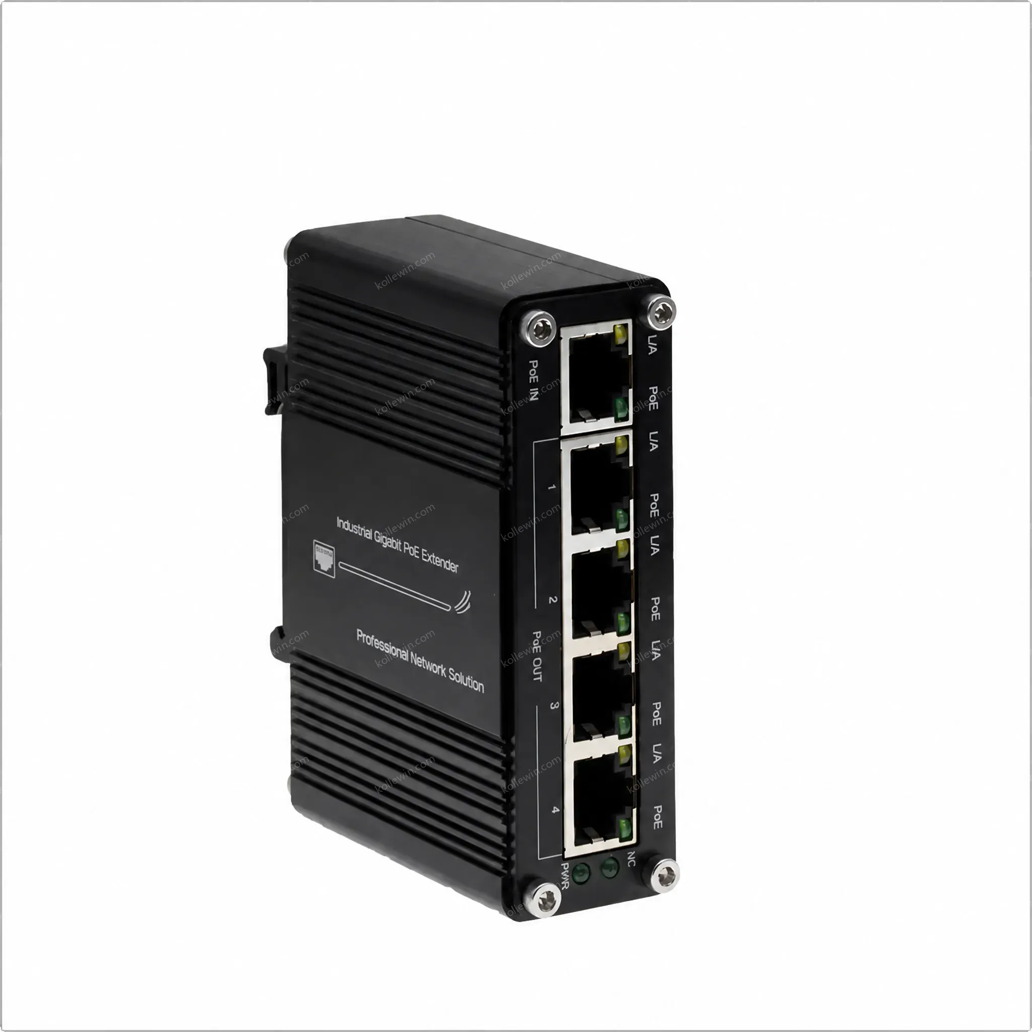 Industrial Gigabit PoE Extender with 50~57V DC Input Power 30W DIN-Rail and Wall Mount for CCTV