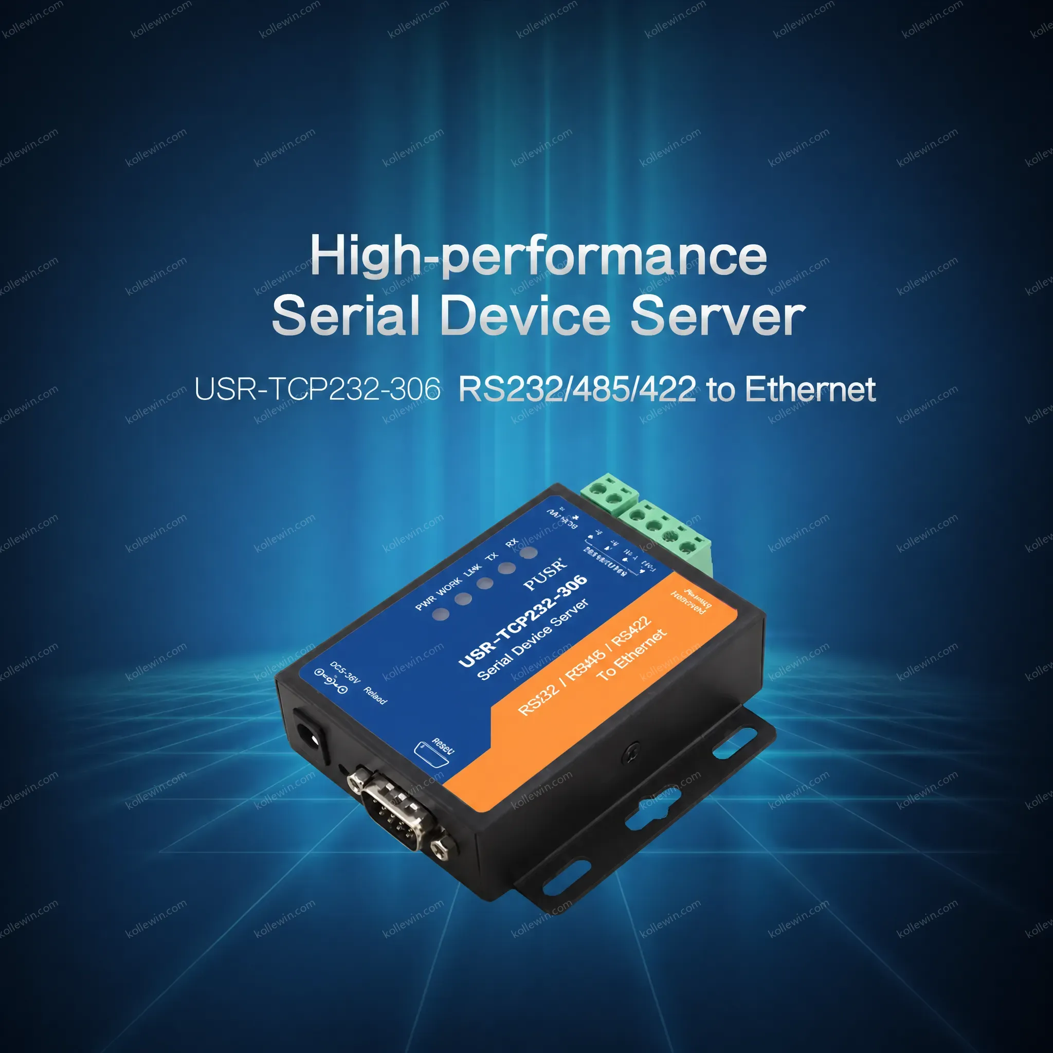 USR-TCP232-306 RS485 RS232 Ethernet Converter Modbus RTU TCP Gateway Multi-Host Modbus Polling Watchdog Protection 2-Year