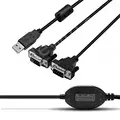 UOTEK USB to RS-232 Converter 4 Ports RS232 Conversion Adapter USB2.0 Serial 9-Pin COM DB9 Connector ESD UT-860